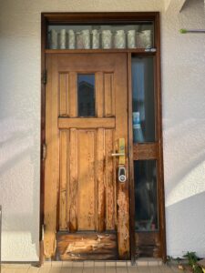 茨城県守谷市玄関ドアビフォー