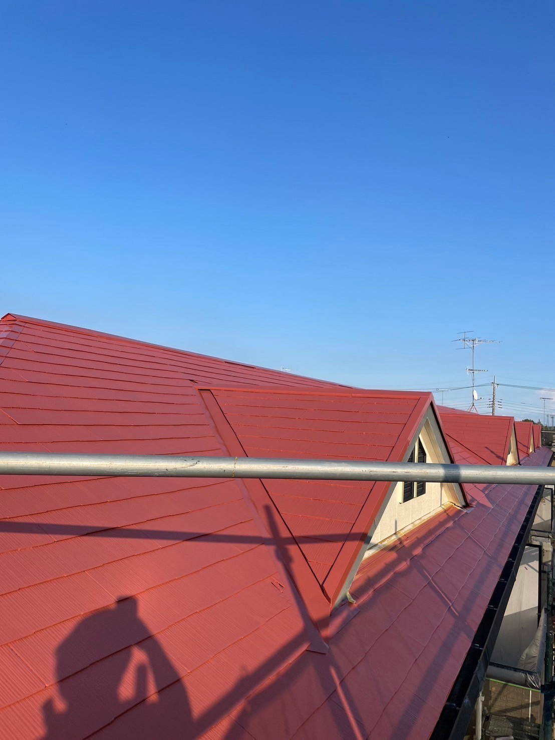 古河市　アパート屋根塗装工事